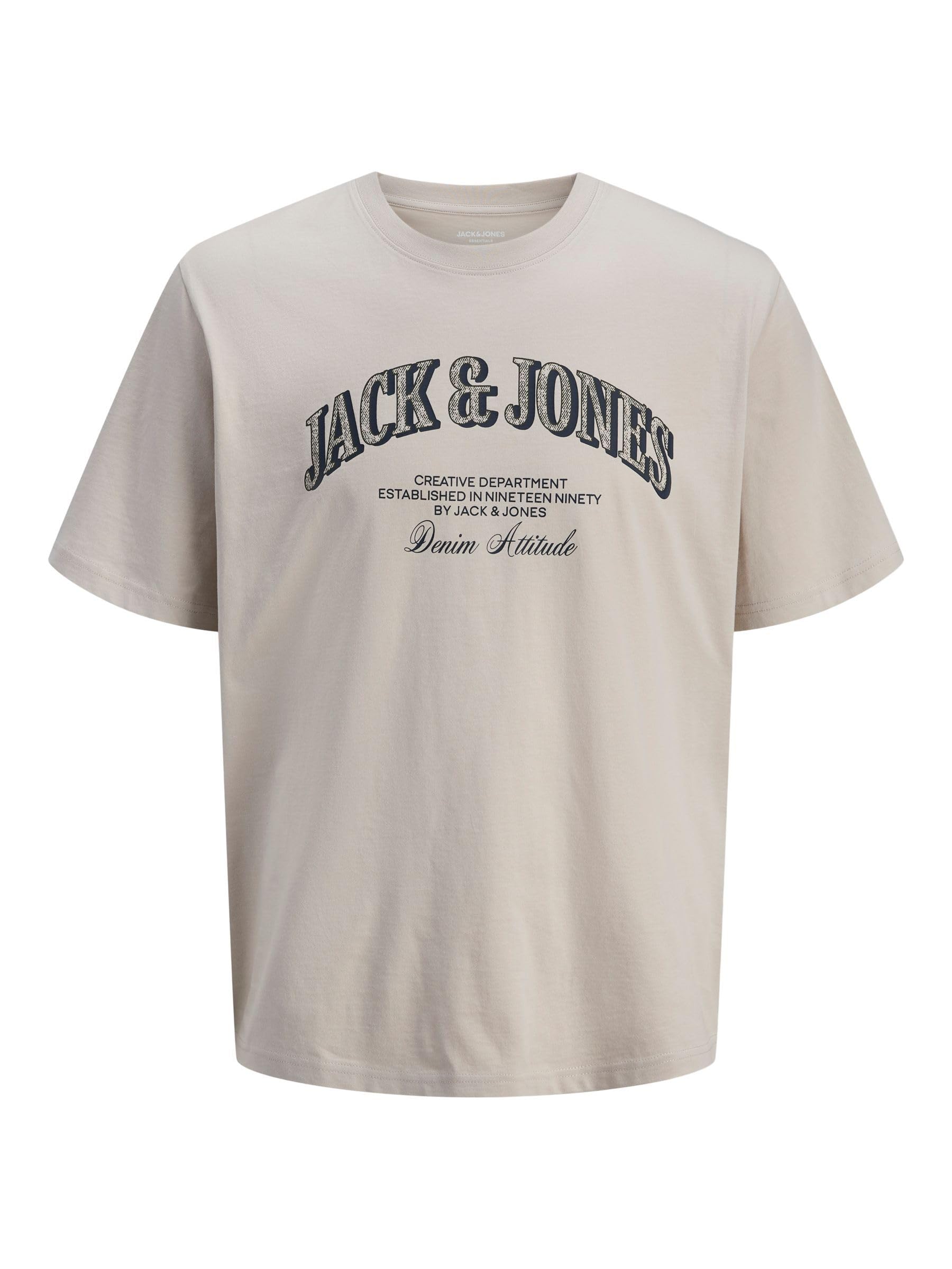 JACK & JONES Jjedenver Graphic tee SS O-Neck Noos, Moonbeam, M