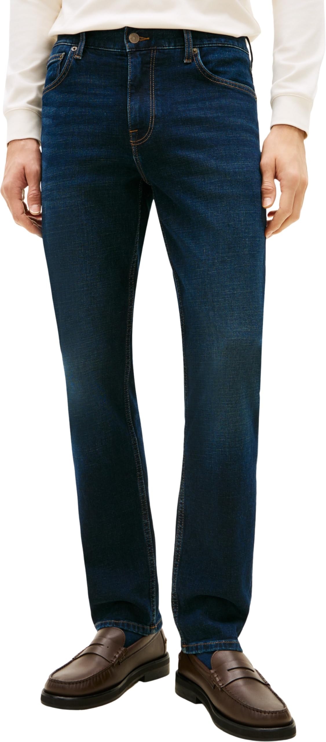 Tommy Hilfiger Vaqueros Hombre Denton Jasper Straight Fit, Azul (Jasper Indigo), 36W/36L