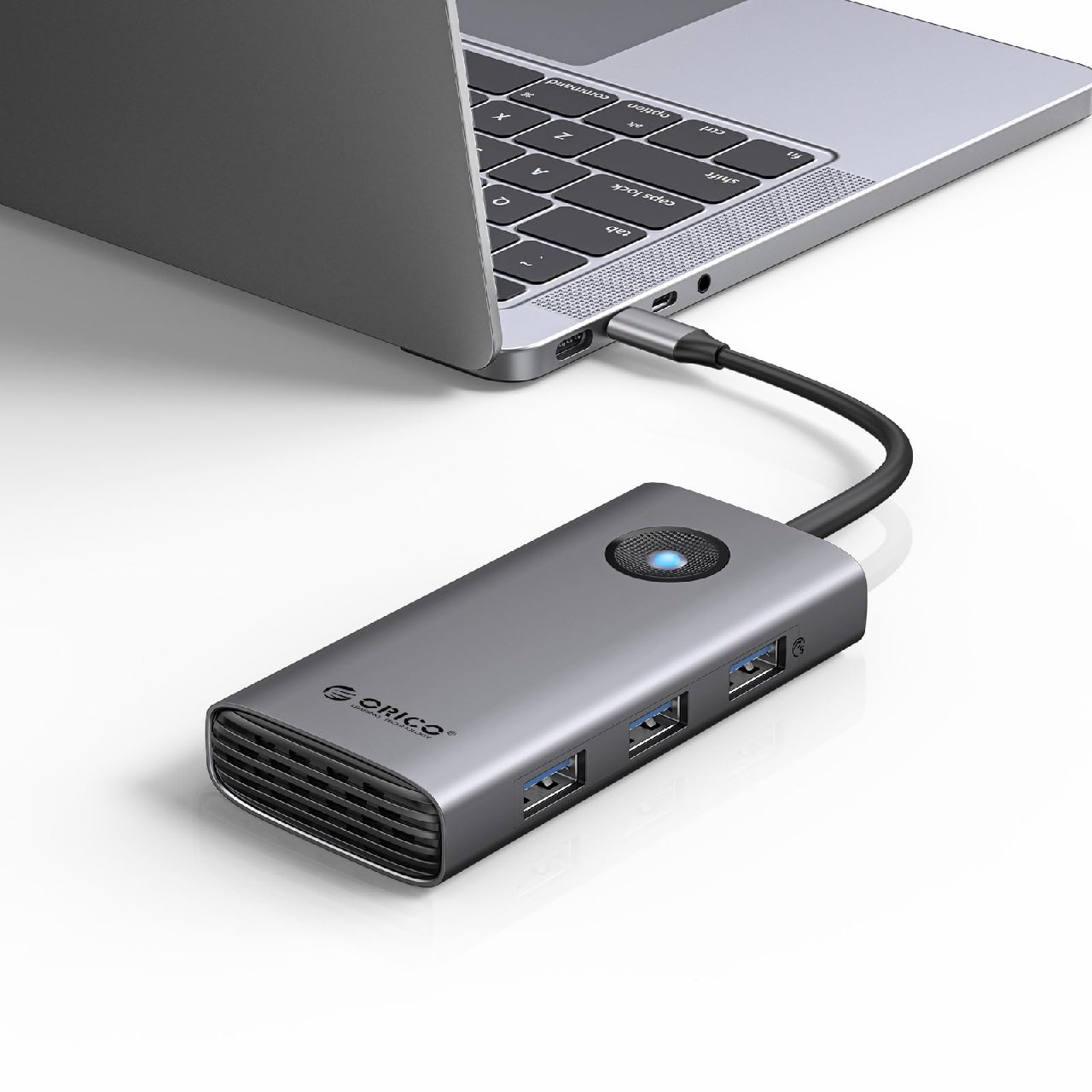 ORICO Docking Station, 6 EN 1 Hub USB C con HDMI 4K+ PD100W + 4 Puertos USB 3.0, Multipuerto USB