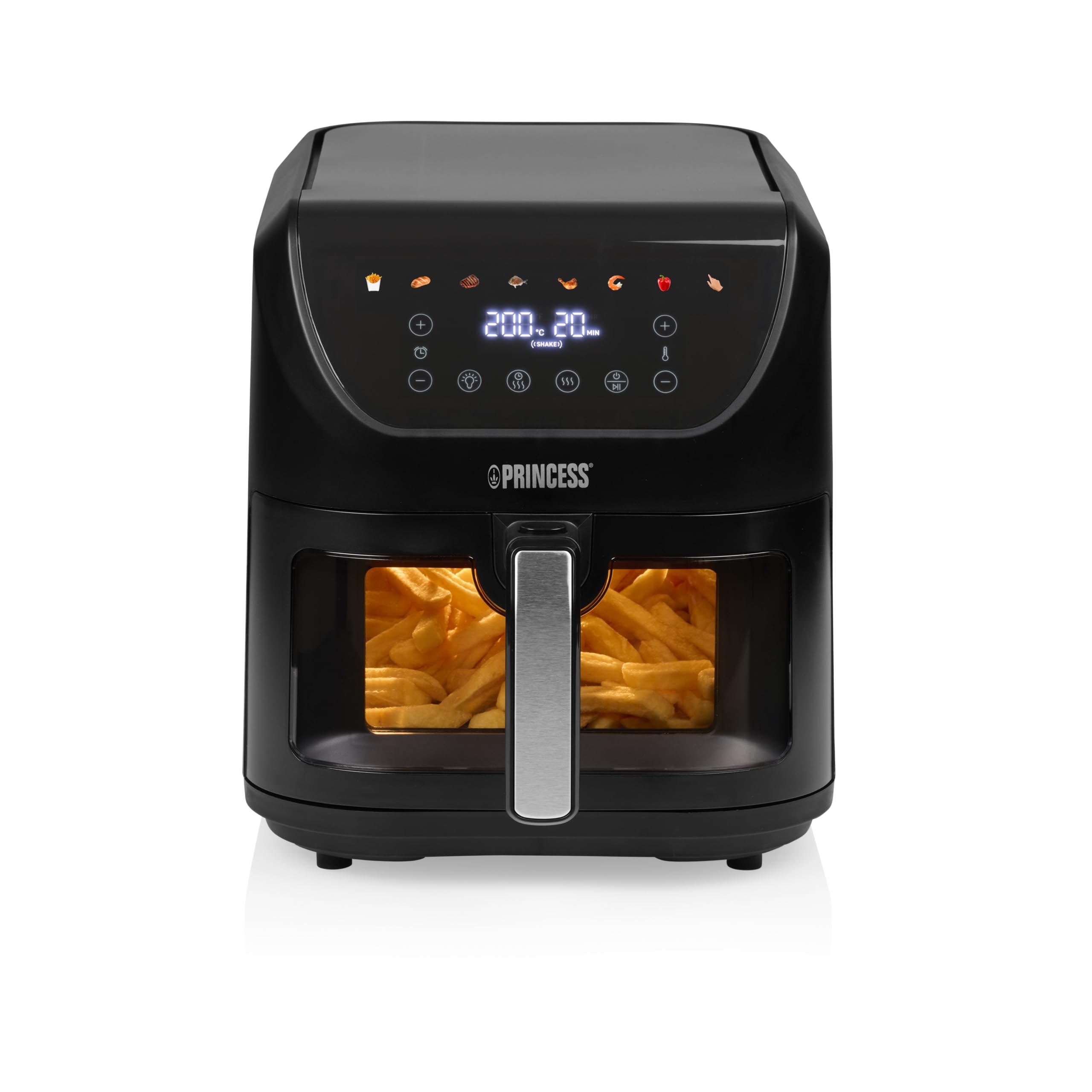 Princess SlimFry Airfryer, 8L Capacidad, 2000W, 8 Programas, Pantalla Táctil Digital, Termostato