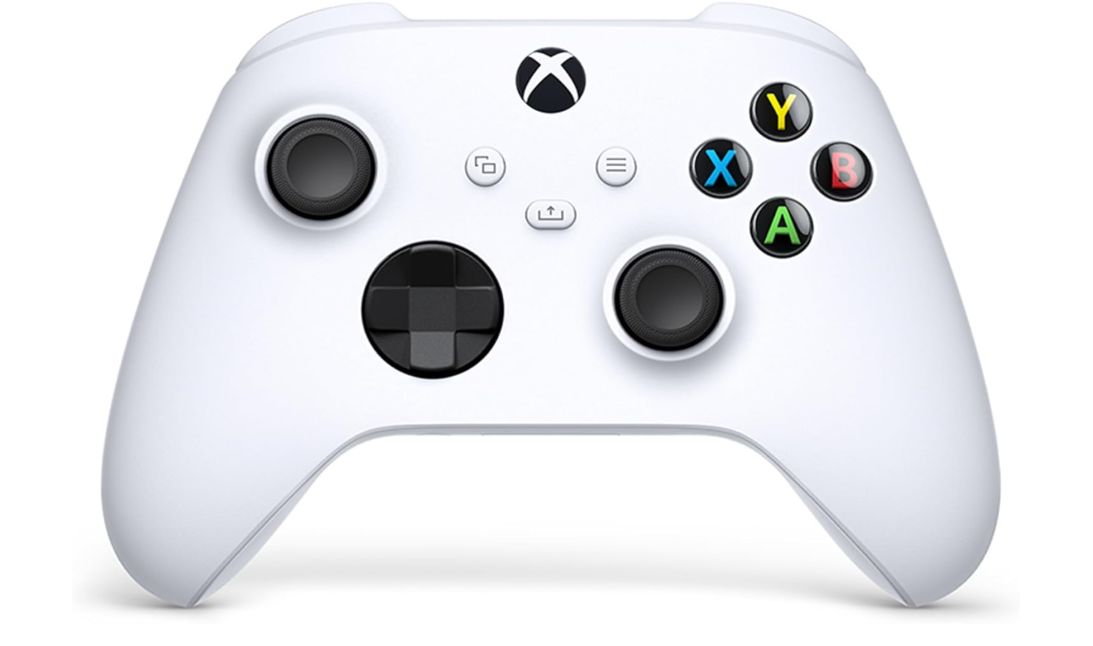Xbox Wireless Controller Robot White. Mando inalámbrico con superficie esculpid