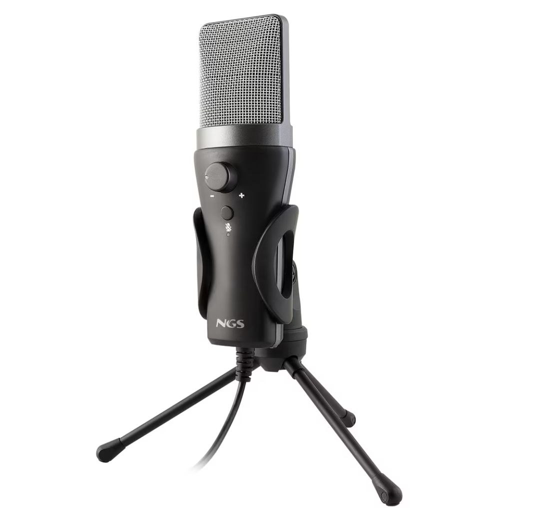 🎙️ Micrófono USB NGS MS120: ¡Mejora tu sonido en streaming y juegos!