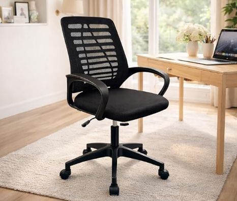 T-LoVendo Silla de Oficina Ergonómica con Soporte Lumbar. Respaldo de malla tra