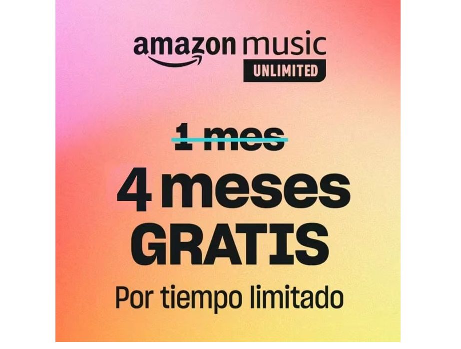 Amazon Music: 4 meses gratis