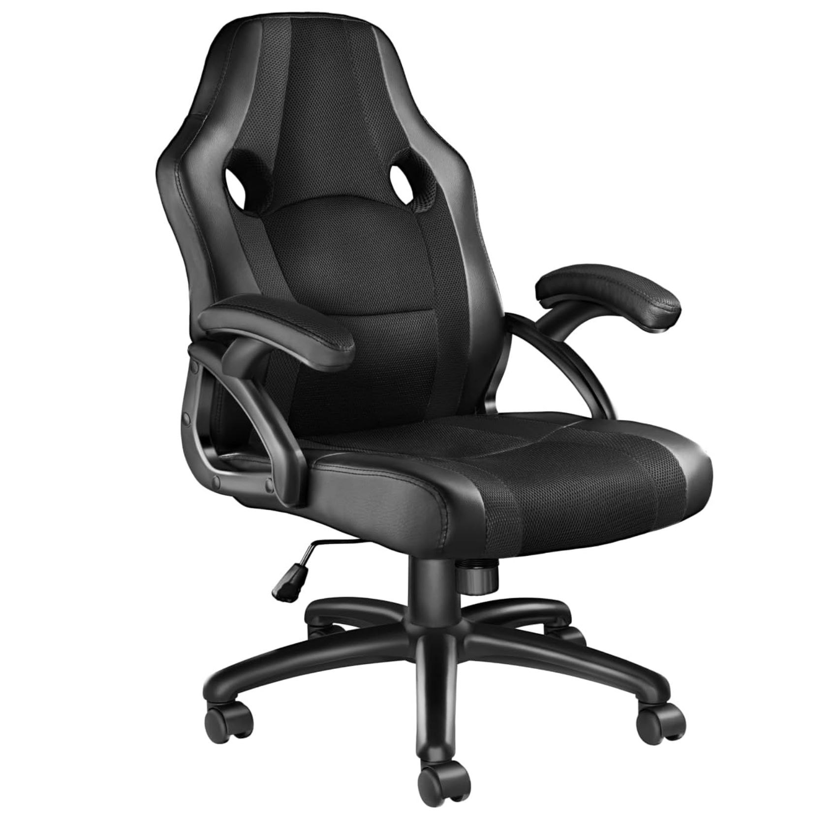 Tectake Silla Gaming Ergonómica con Reposabrazos y Mecanismo Basculante