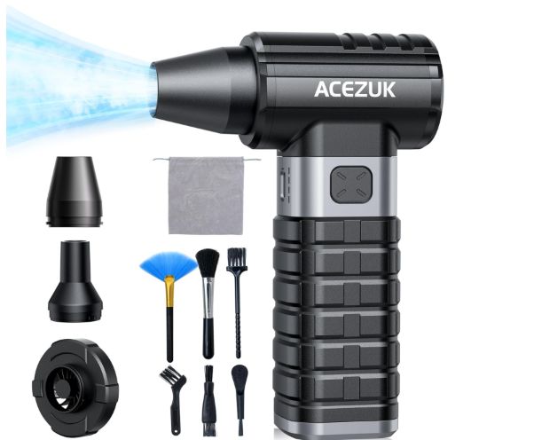 Acezuk Soplador de Polvo Eléctrico 4 Velocidades 10500 mAh