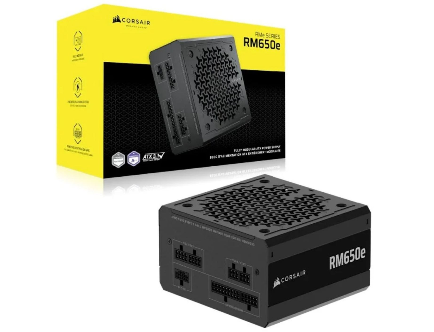 Fuente Alimentación Corsair RM650e 650W. ATX 3.1 PCIe 5.1 650W Cybenetic