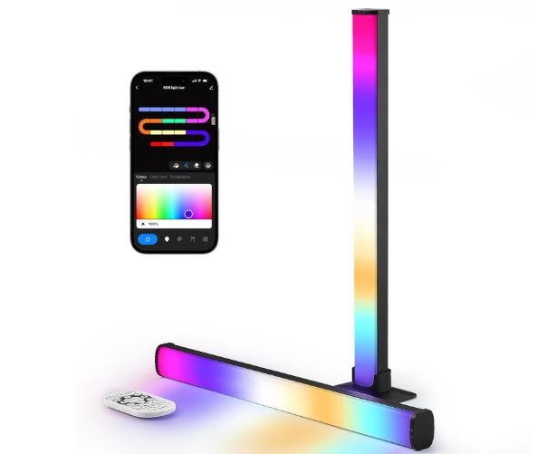 Luminexdesigns Barra De Luz LED RGB 40 Cm Para TV Y Gaming. Micrófono Integrado