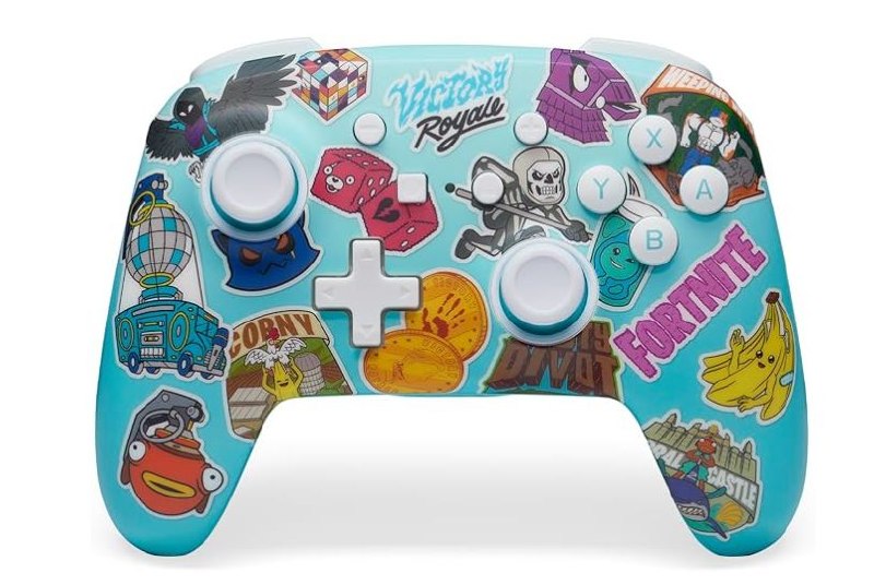 PowerA Mando Inalámbrico Enhanced Nintendo Switch Fortnite Sticker Mania. Bluet