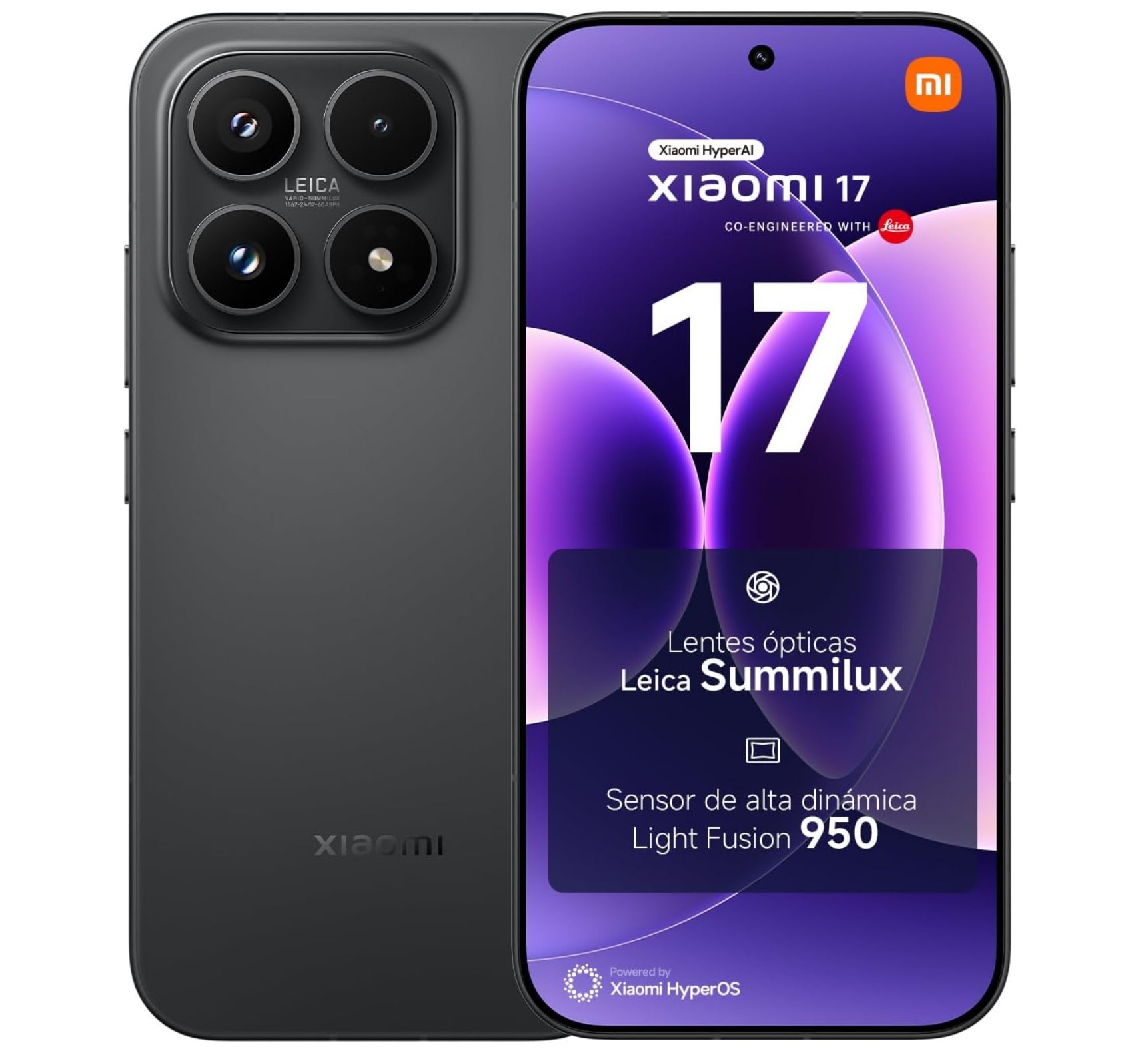 Xiaomi 17 12+512GB Snapdragon 8 Elite Gen 5. Lente Leica Summilux ƒ/1.67 con se