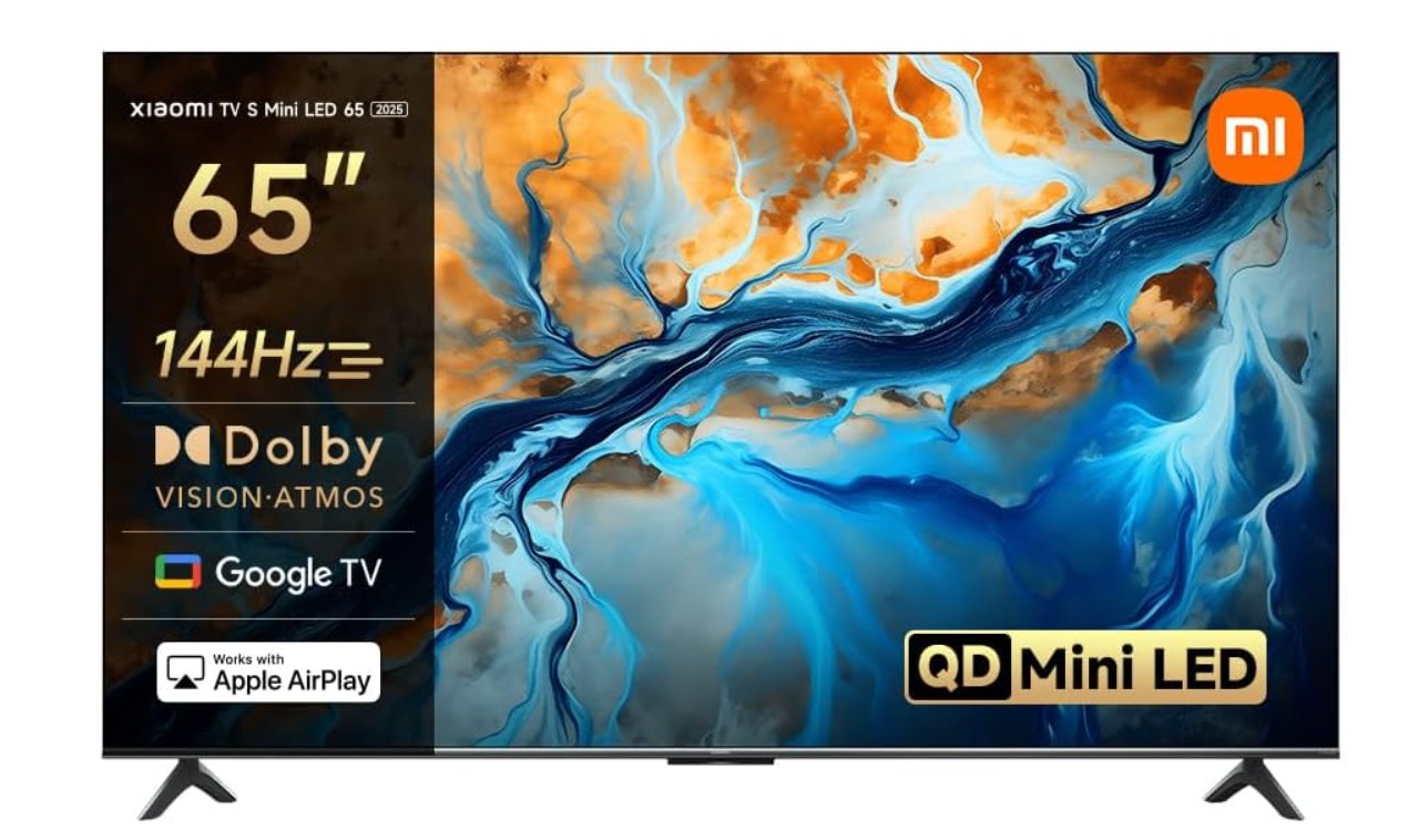 Xiaomi TV S Mini LED 65" QD-Mini LED 4K 144 Hz. 1200 nits · 94% DCI-P3 · MEMC