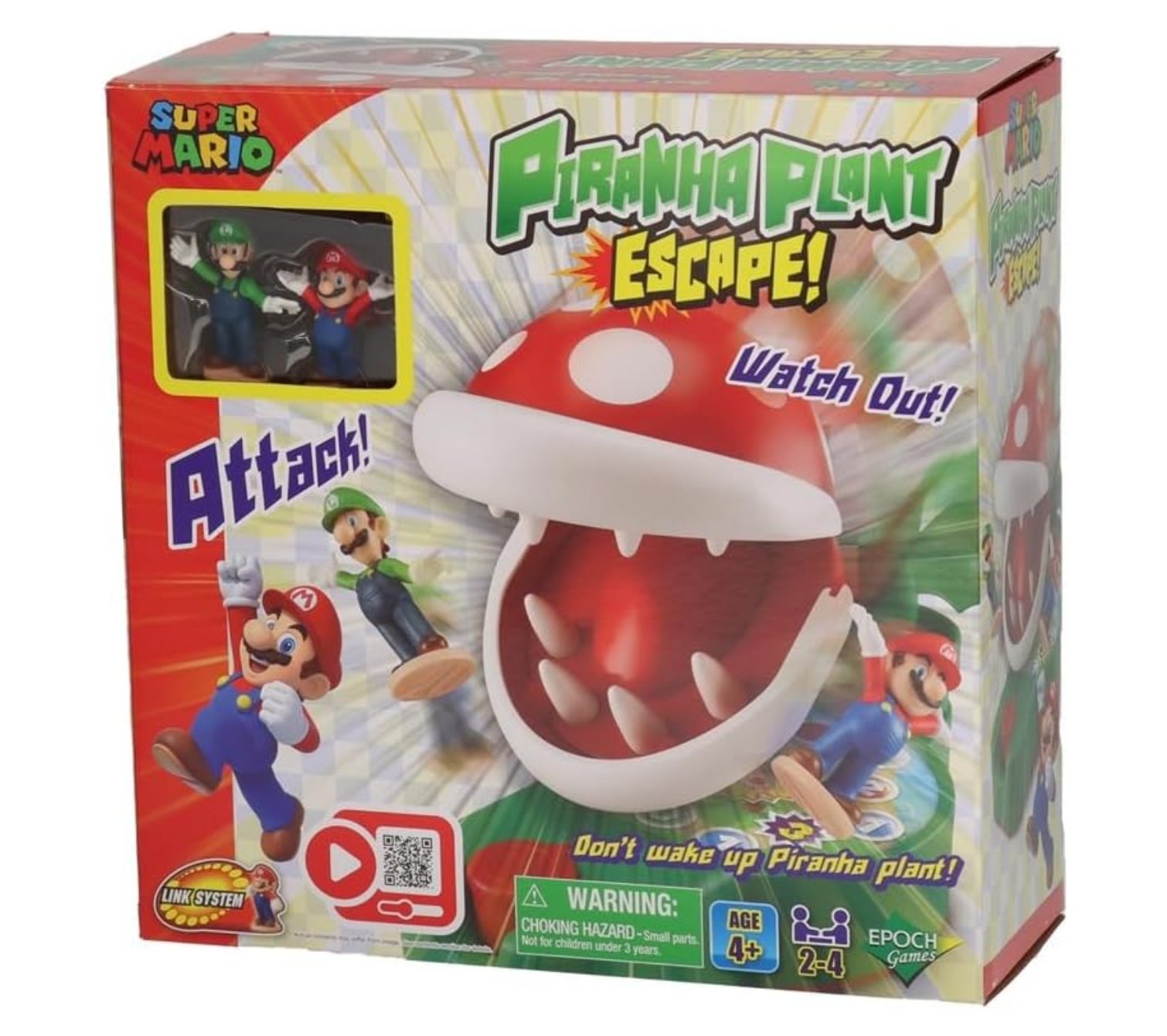 EPOCH Games Super Mario Piranha Plant Escape Juego de Mesa. Tablero con Piranha