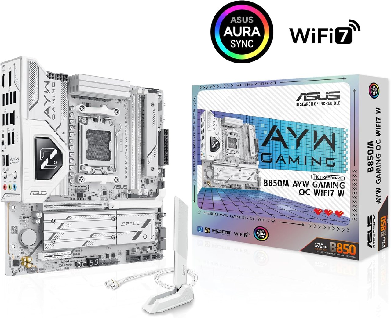 Últimos Minutos Asus B850M Ayw Gaming Oc Wifi7 Placa Base AMD. Socket Am5, D