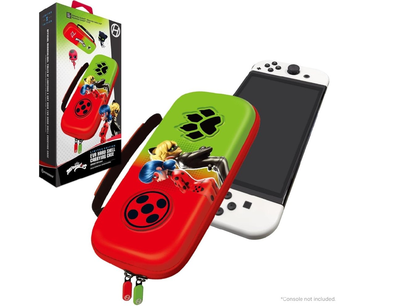 Hyperkin Funda Rígida Oficial Miraculous Ladybug/Cat Noir Nintendo Switch. Exte