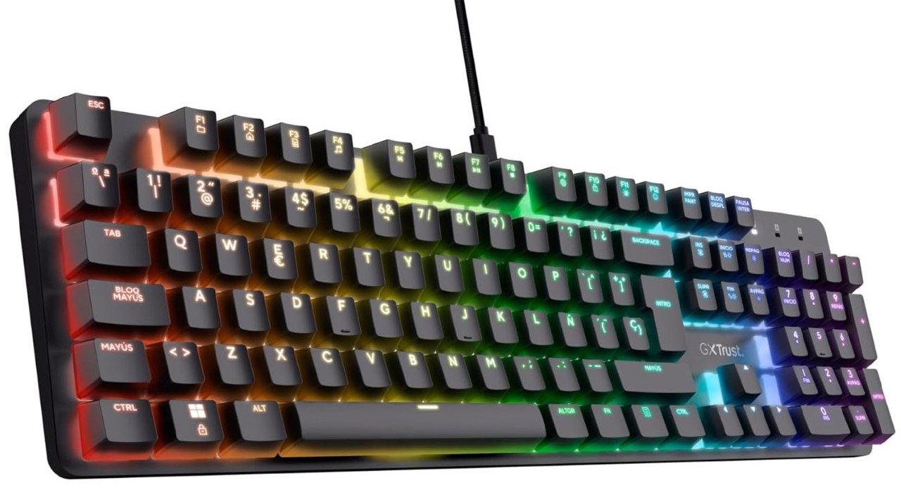 GXTrust 871 Zora Teclado Mecánico Gaming QWERTY Español RGB. Switches lineales