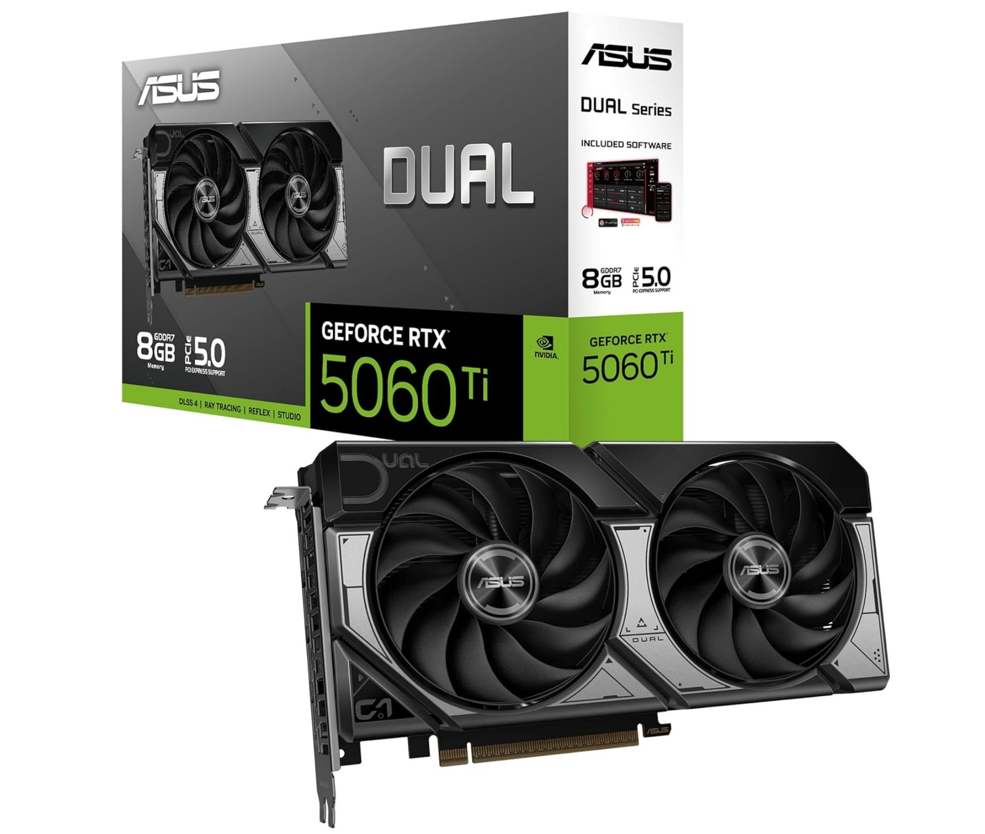 Asus Dual GeForce RTX 5060 Ti 8GB GDDR7. Arquitectura NVIDIA Blackwell, DLSS 4 y