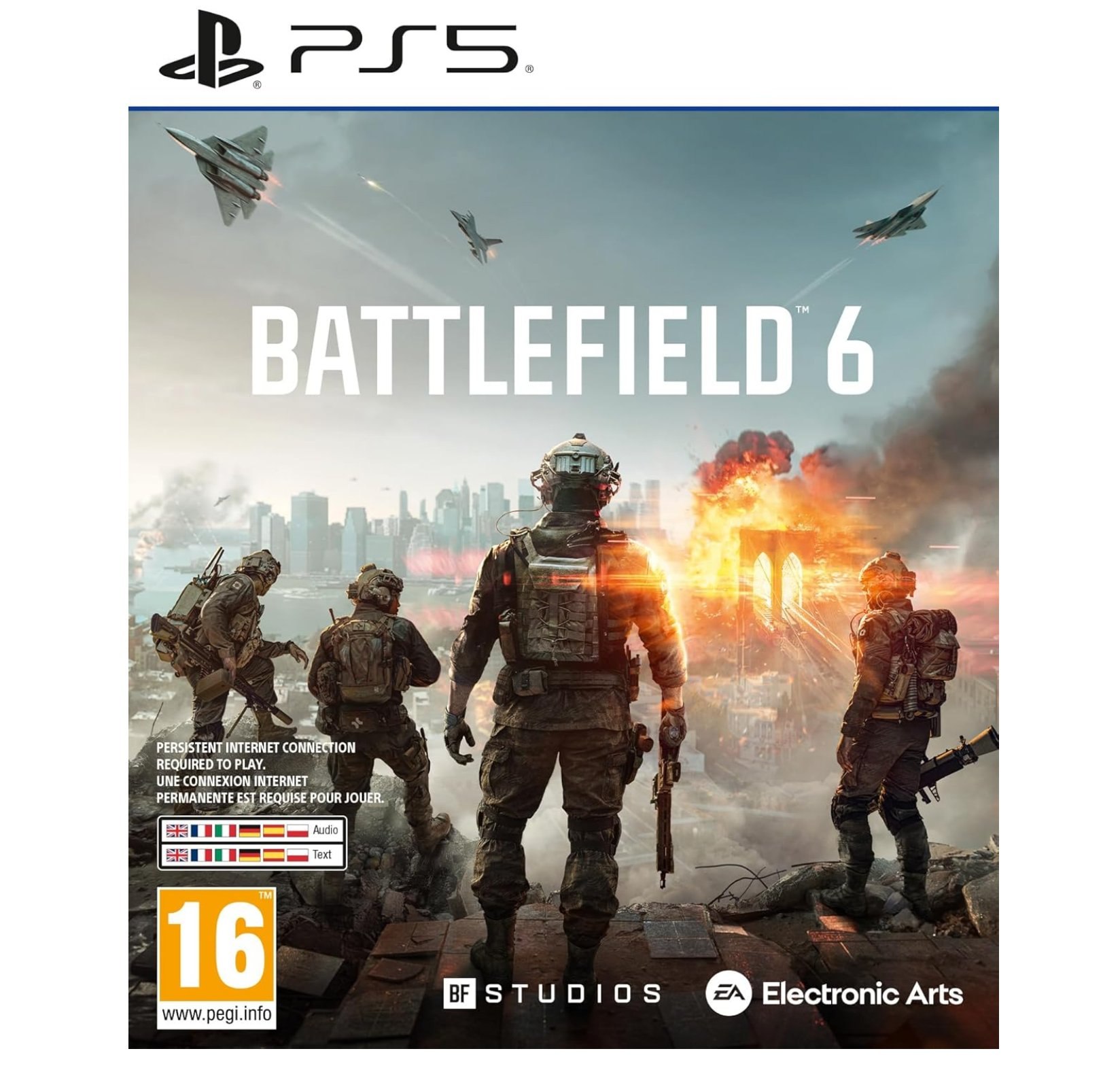 Battlefield 6 Standard Edition PS5. Multijugador + campaña, +16 años. Modos Co