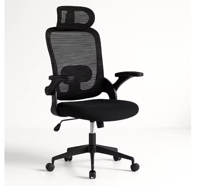 T-Lovendo Silla de Oficina Ergonómica con Reposacabezas. Base metálica res