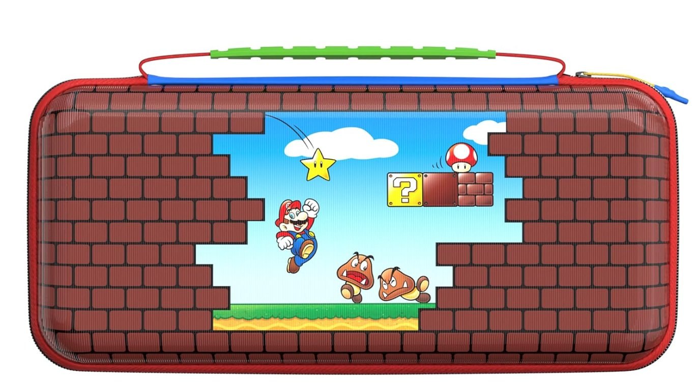 Turtle Beach PlayTrek Funda de Viaje Mario Bricks Nintendo Switch 2. Diseño len