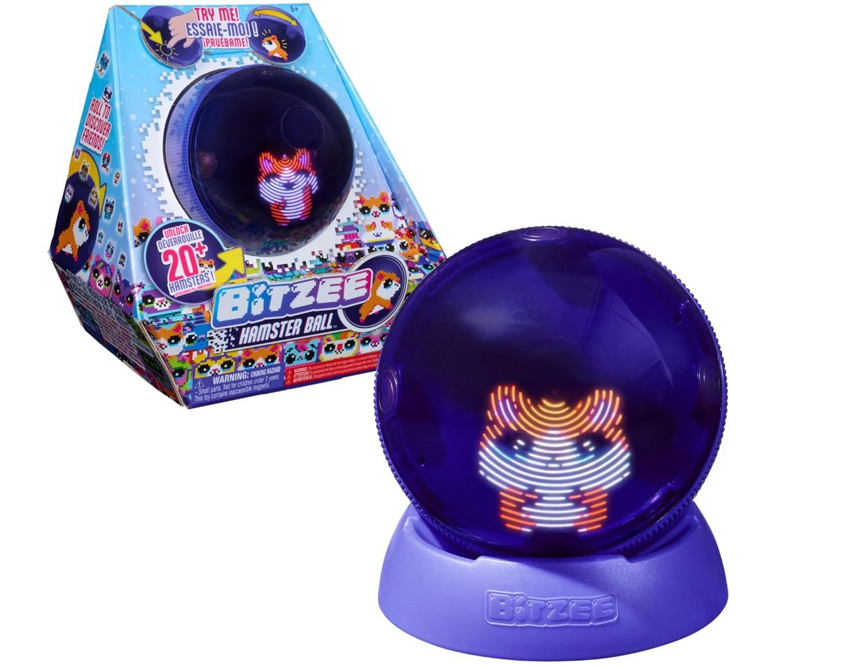 Bitzee Mascota Digital Hamster Ball. Reacciona al tacto y movimiento con 20 hám