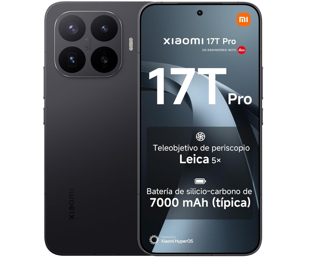 Xiaomi 17T Pro Smartphone 12+512GB. Pantalla 6,83" 144Hz con cuidado de la vista
