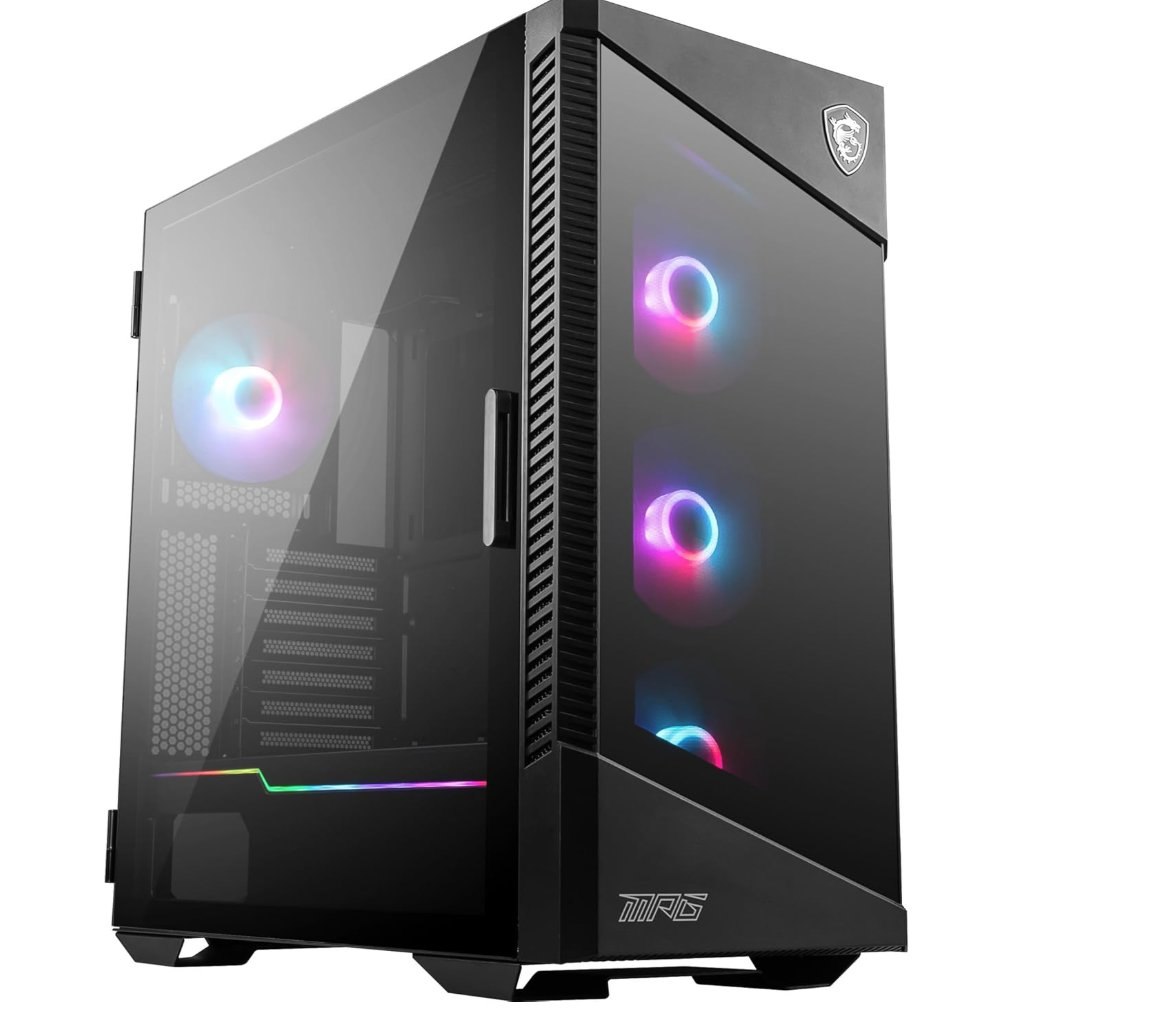 MSI Caja PC Mid-Tower MPG Velox 100R ARGB. 4 ventiladores ARGB 120mm preinstalad