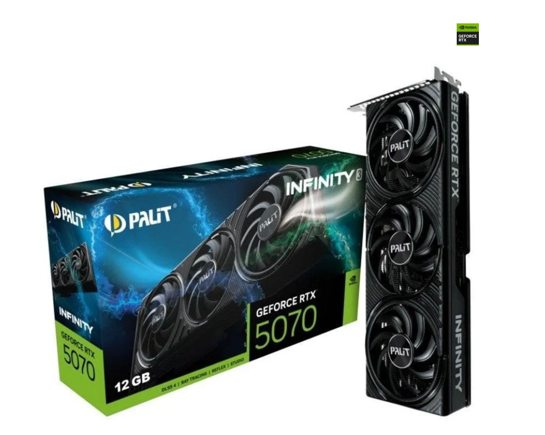 Palit GeForce RTX 5070 Infinity 3 12GB GDDR7. Arquitectura Blackwell, 614