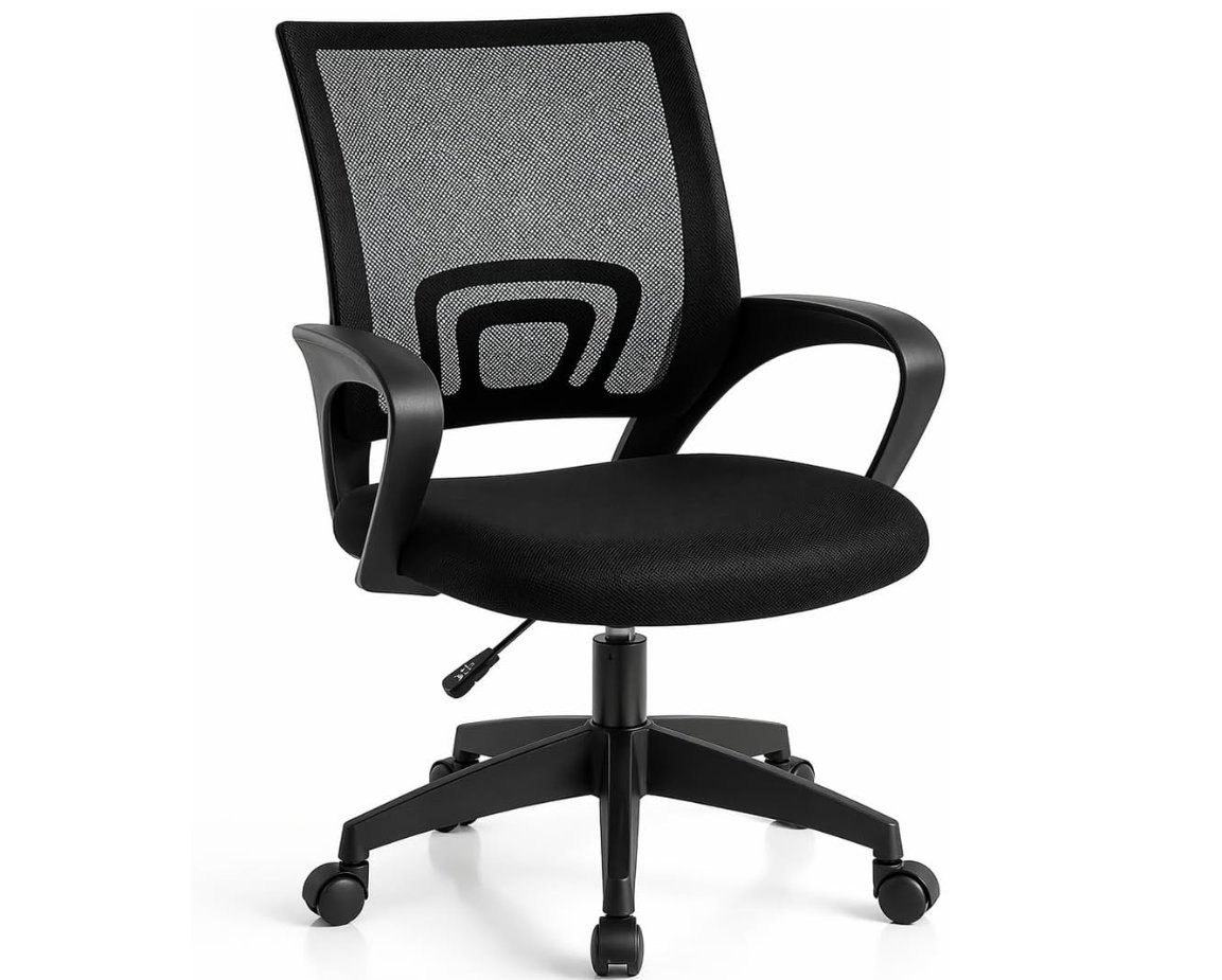 T-LoVendo Silla De Oficina Ergonómica Malla. Respaldo de malla transpirable con
