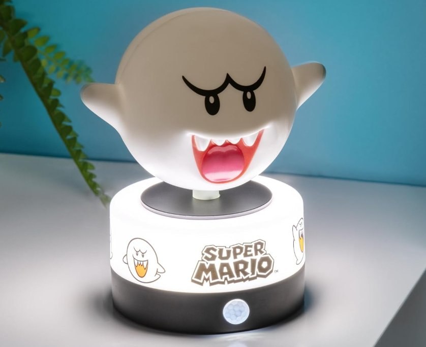 Paladone Nintendo Super Mario Boo Luz Nocturna con Alarma. Sensor de movimiento