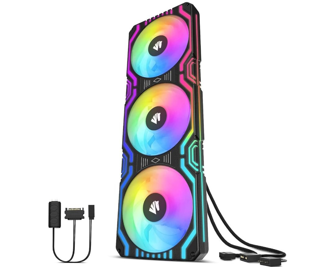 AsiaHorse Matrix Kit 3 Ventiladores PC 360mm ARGB. Kit 3x120mm con control PWM a