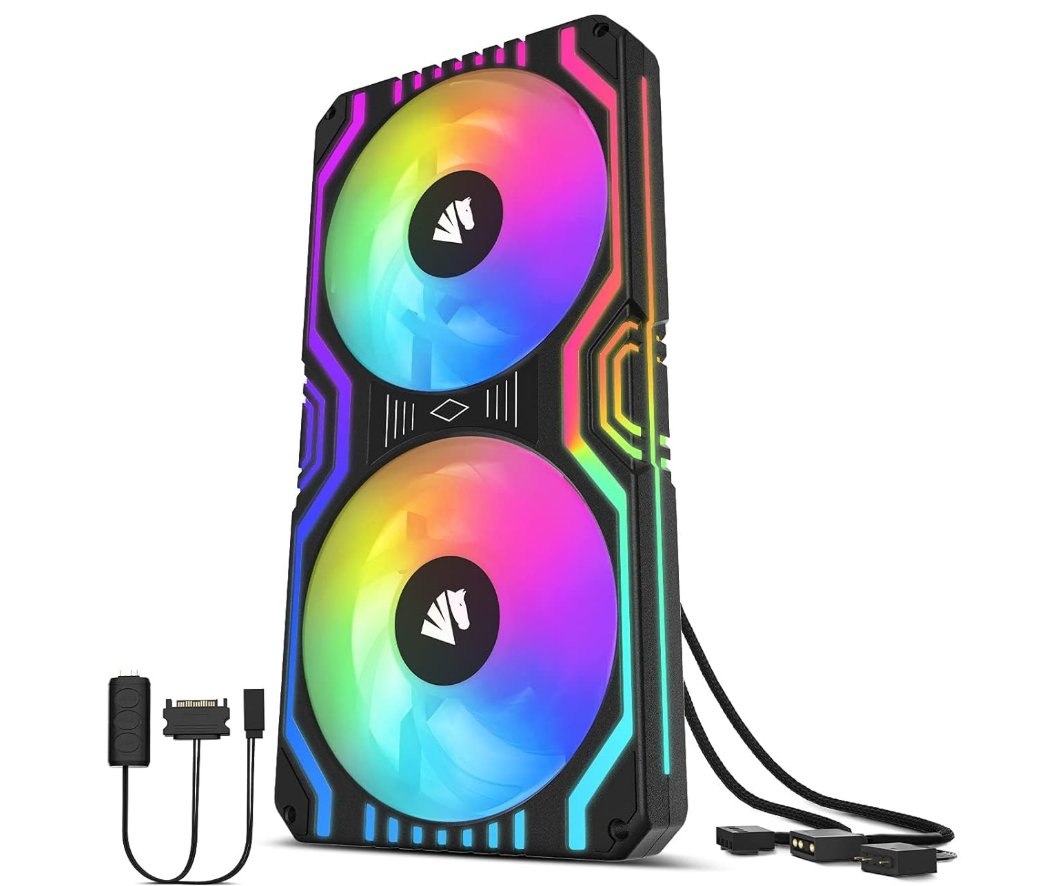 Asiahorse Matrix Kit 2 Ventiladores PC Argb 240Mm. Kit Integrado De 2X120Mm Con