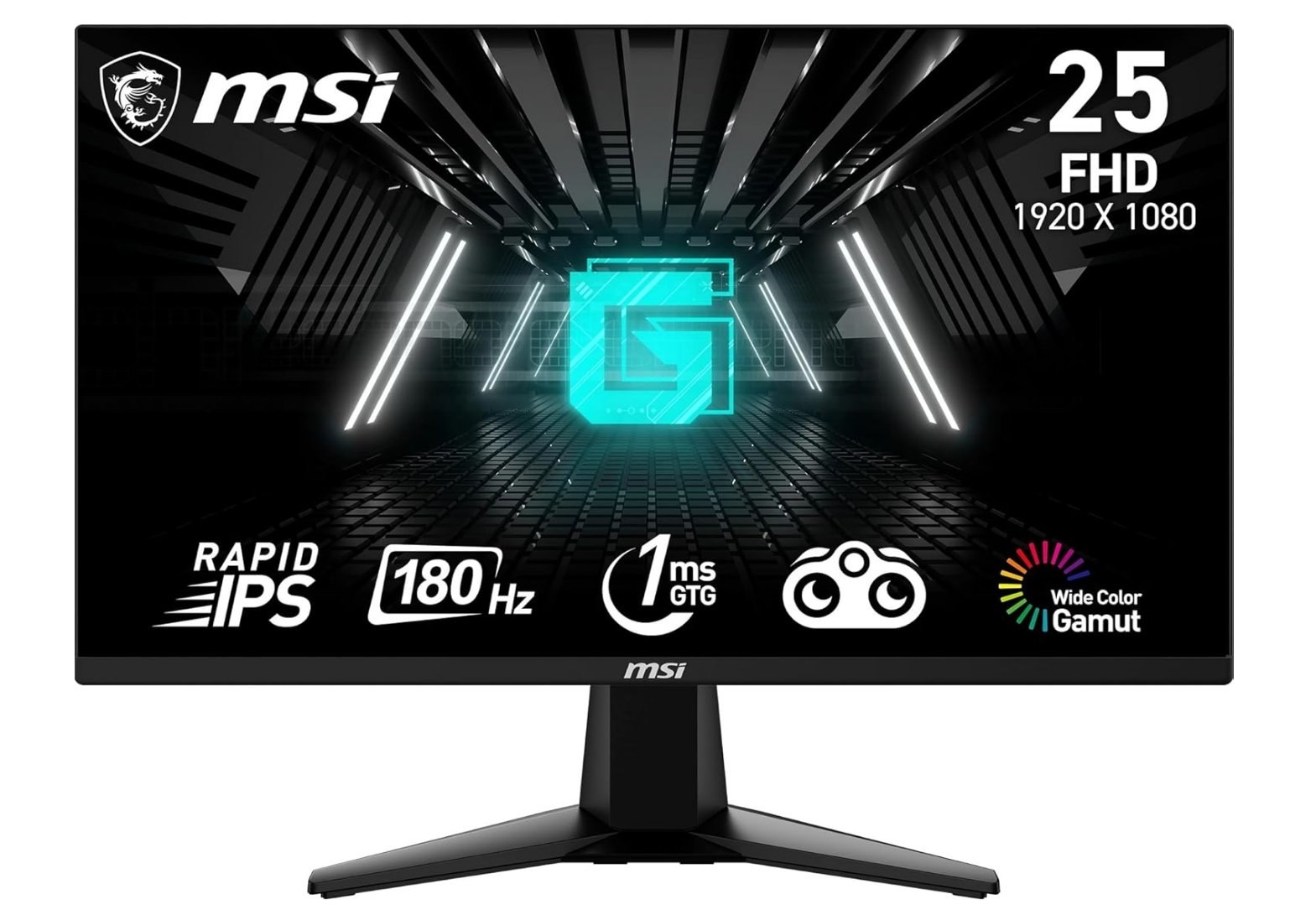 MSI G255F Gaming Monitor Rapid IPS 24.5" FHD 180Hz. Panel Rapid IPS 1920x1080, 1