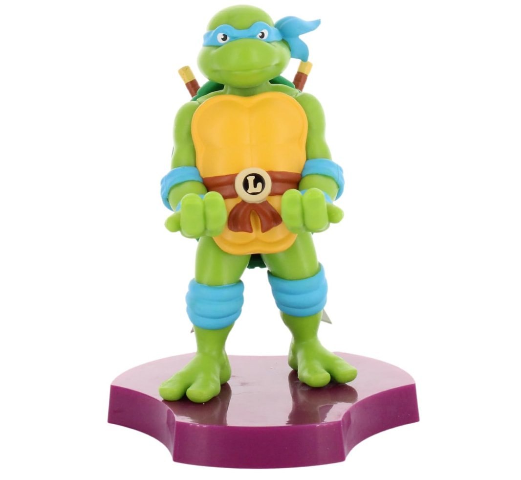 Cable Guys Minis TMNT Leonardo Soporte Móvil y Auriculares. Figura coleccionabl