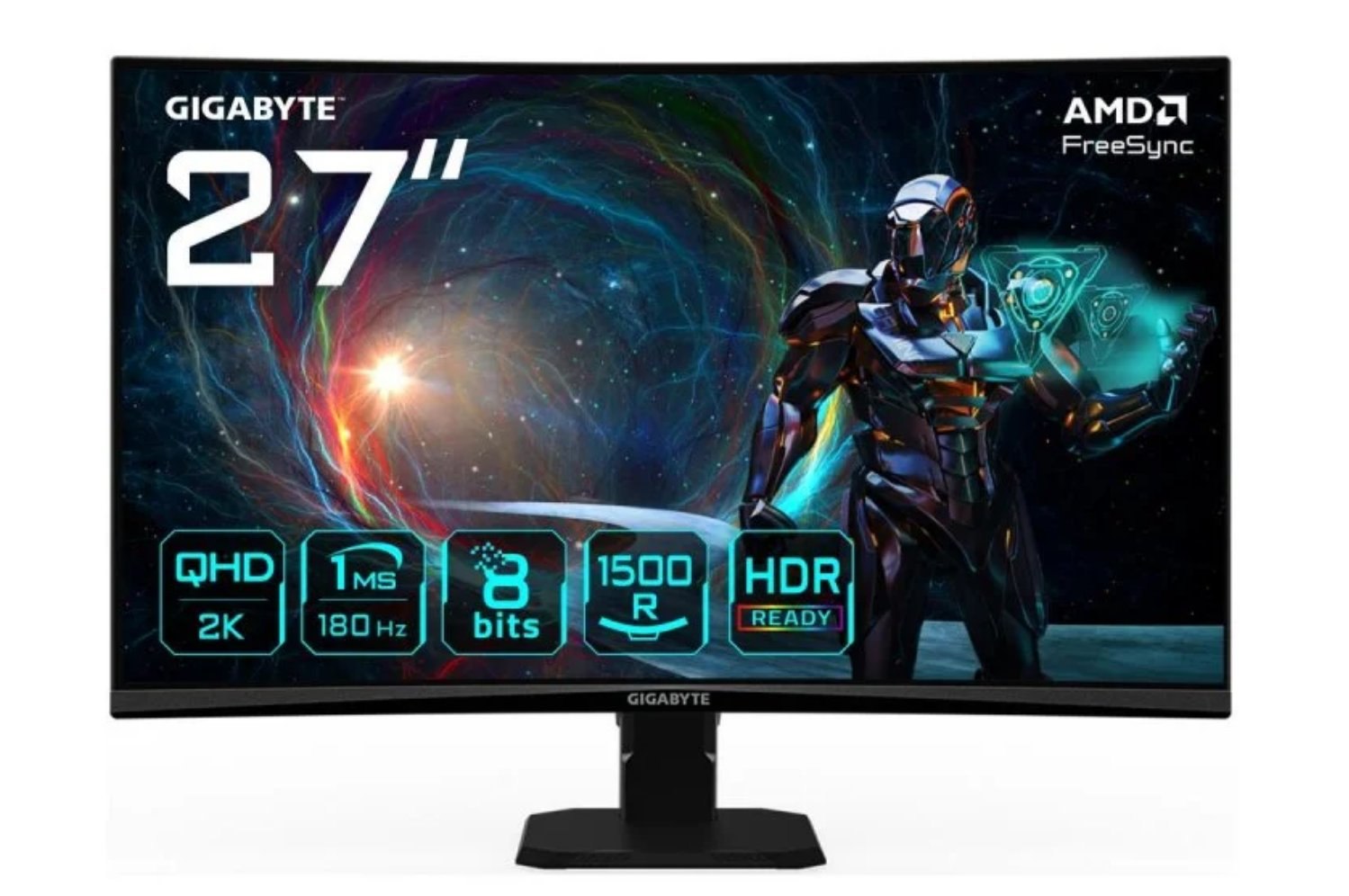 Gigabyte GS27QCA Monitor Gaming VA Curvo 27" QHD 180Hz. Panel VA curvo 15