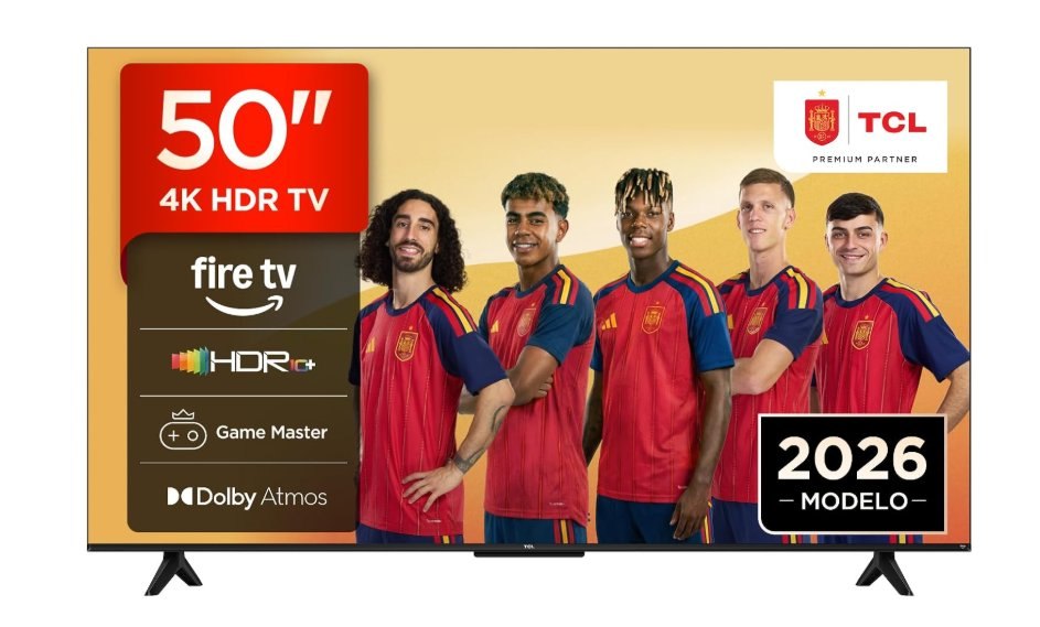 TCL 50V6D Televisor 50" 4K UHD Smart TV Fire TV. 4K HDR con HDR10+, Dolby Vision