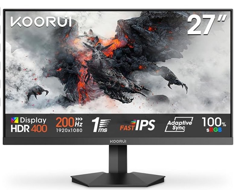 Koori G2711P Monitor Gaming 27" 200Hz Ips Hdr400. Panel Fast Ips Full HD 1920X10