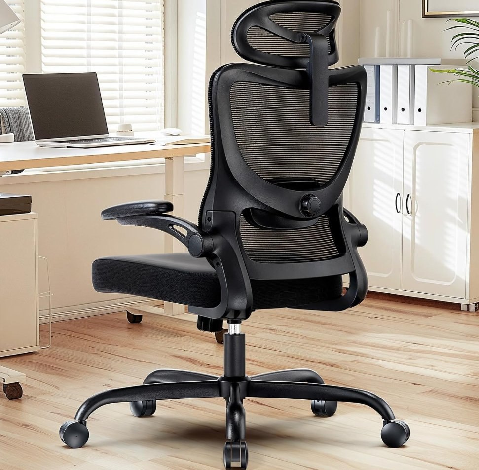 Huanuo Silla De Oficina Ergonómica Respaldo Alto. Reposabrazos 3D ajustables (p