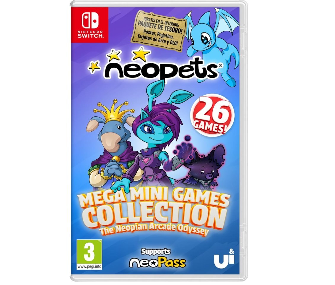 Neopets Mega Mini Games Collection Day 1 Edition Switch. 26 minijuegos, 25 clás