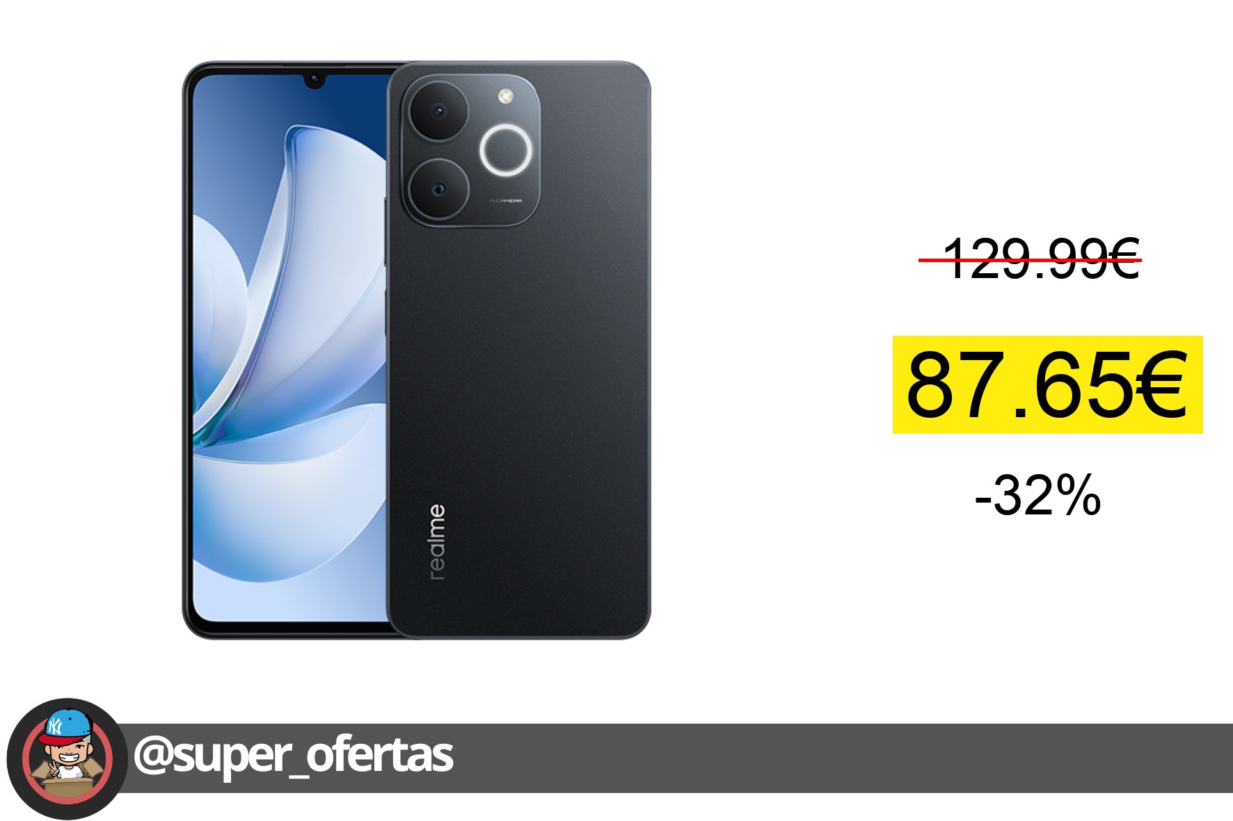 Teléfono - realme Note 70T 4G Versión europea, Batería masiva de 6000mAh, Protección Armada