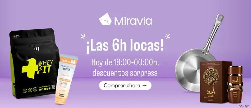 Empieza el Evening Drop de Miravia Solo esta noche, de 18:00 a 23:59: ofertas exclusivas d