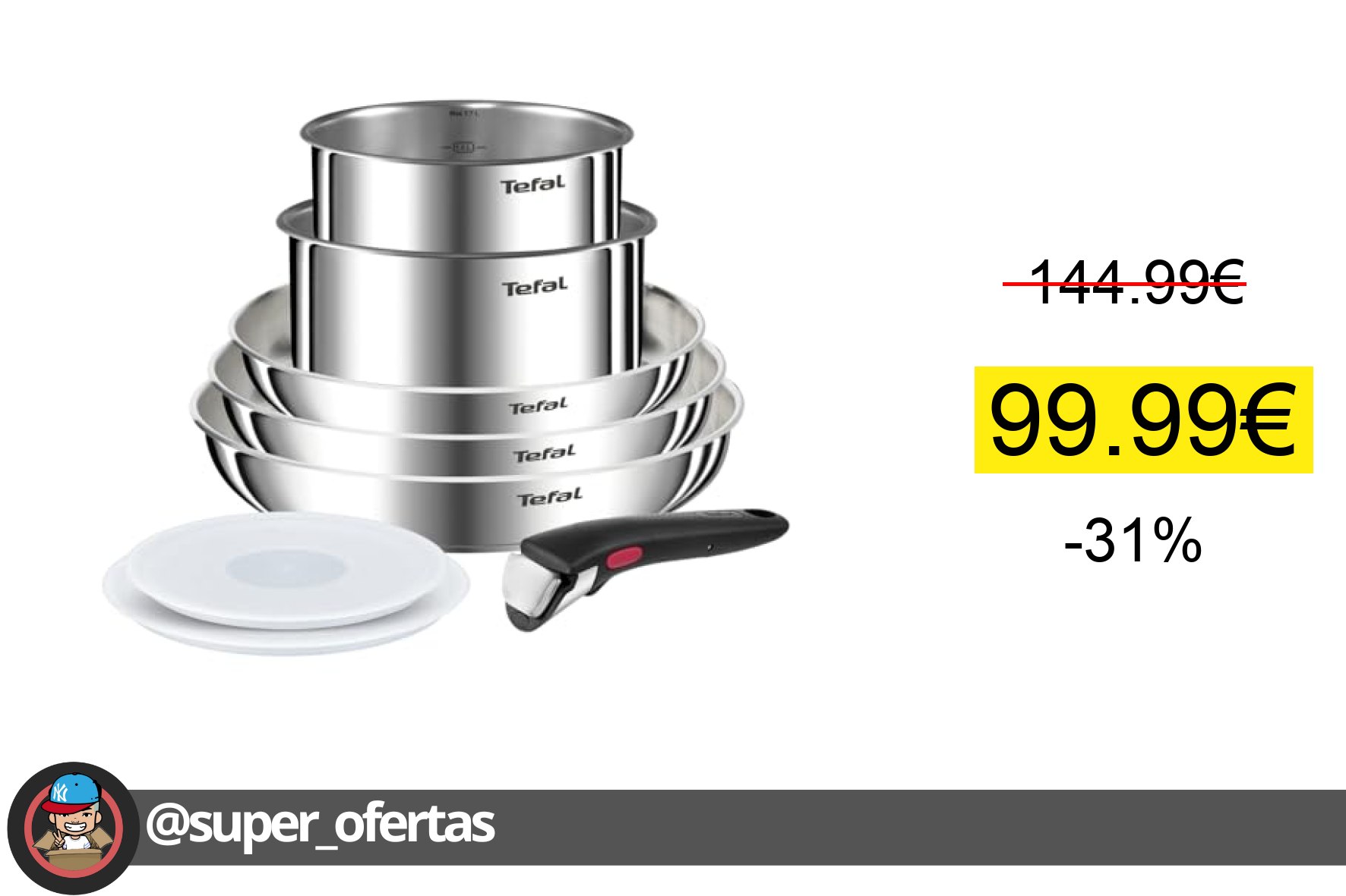 Juego de Sartenes y Cazos Tefal Ingenio Emotion