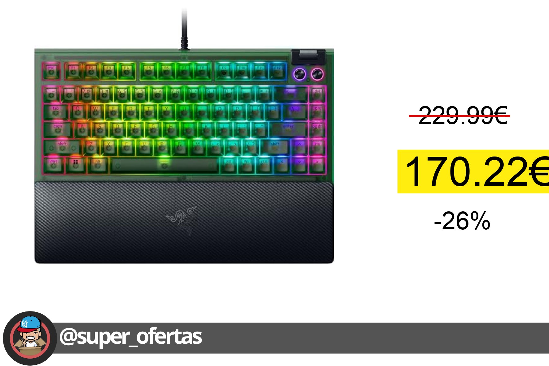 Razer BlackWidow V4 75% Phantom Green Edition