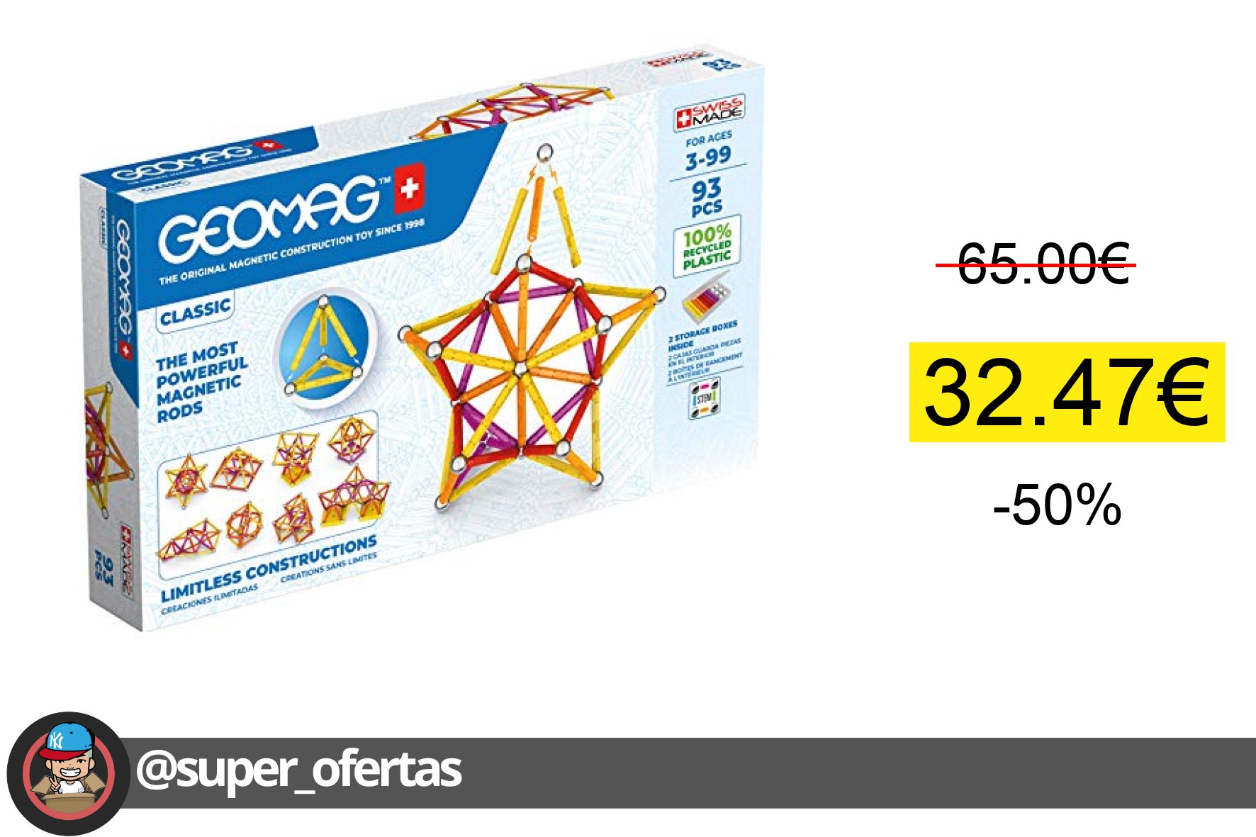 Geomag Classic - Bloques Magnéticos para Niños