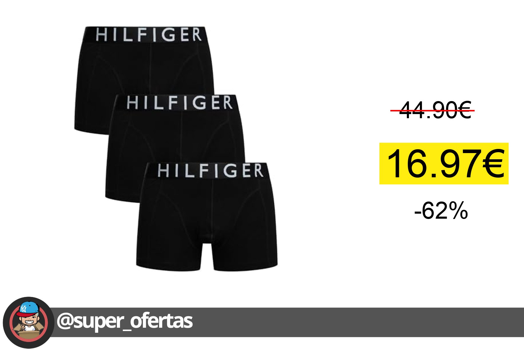Tommy Hilfiger Calzoncillos bóxer Pack de 3 Hombre