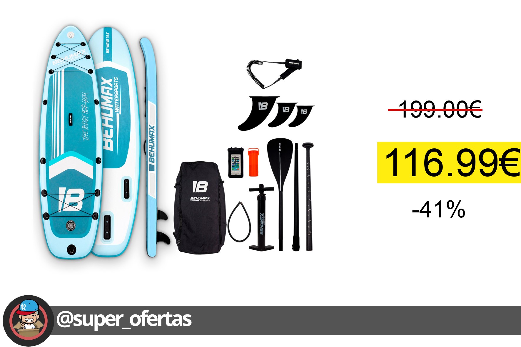 Cuponazo: Tabla de paddle surf Be Wave Artic