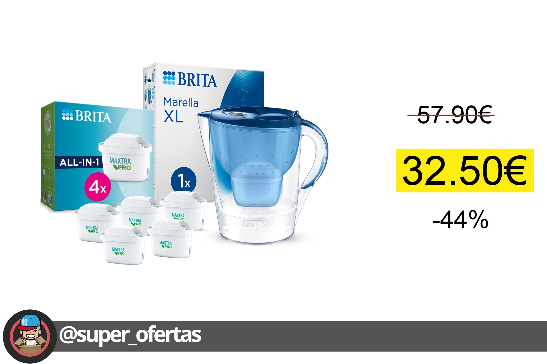 Cuponazo 🔸 #Miravia BRITA Jarra Filtrante Marella XL