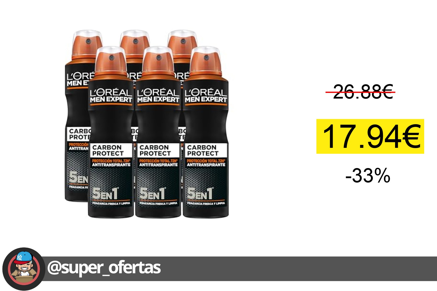 L'Oréal Paris Desodorante Spray para Hombre