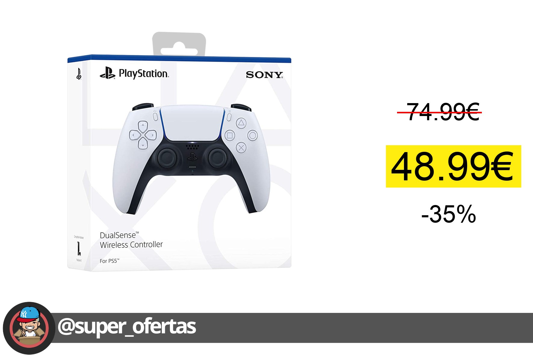 Cuponazo: Mando PS5 Wireless Blanco con Tecnología Avanzada