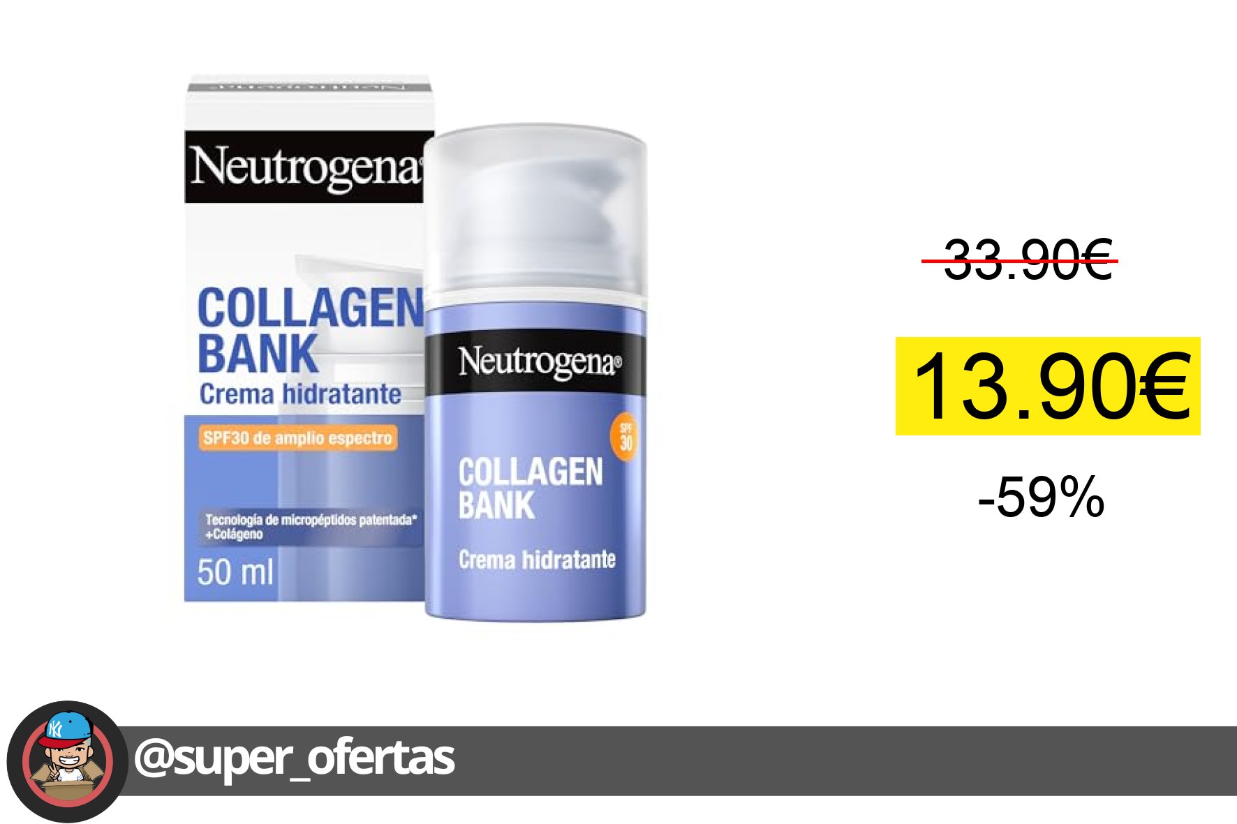 Crea hidratante con SPF30 