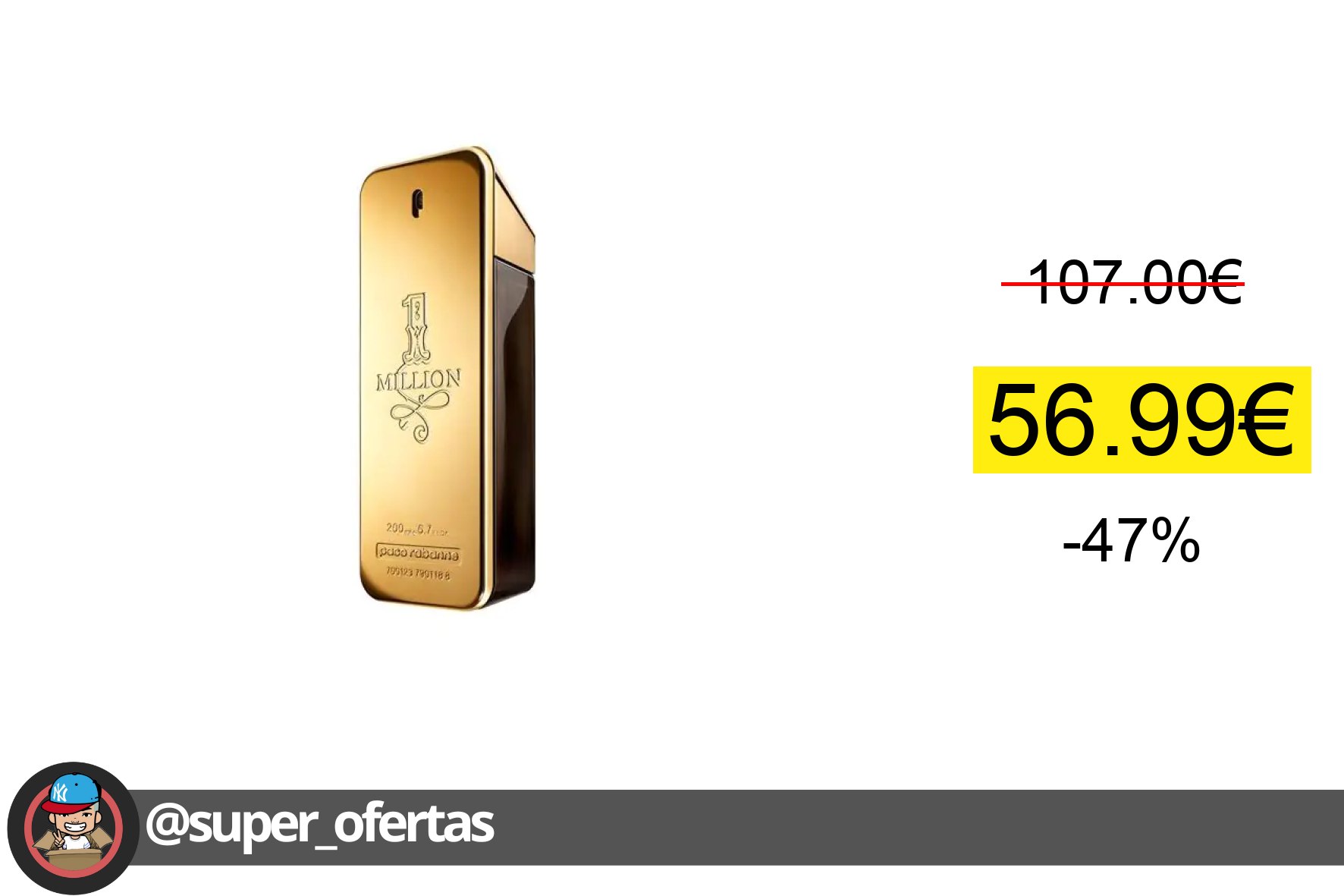 Cuponazo 🔸 #Miravia Paco Rabanne One Million - Perfume Hombre 100 ML